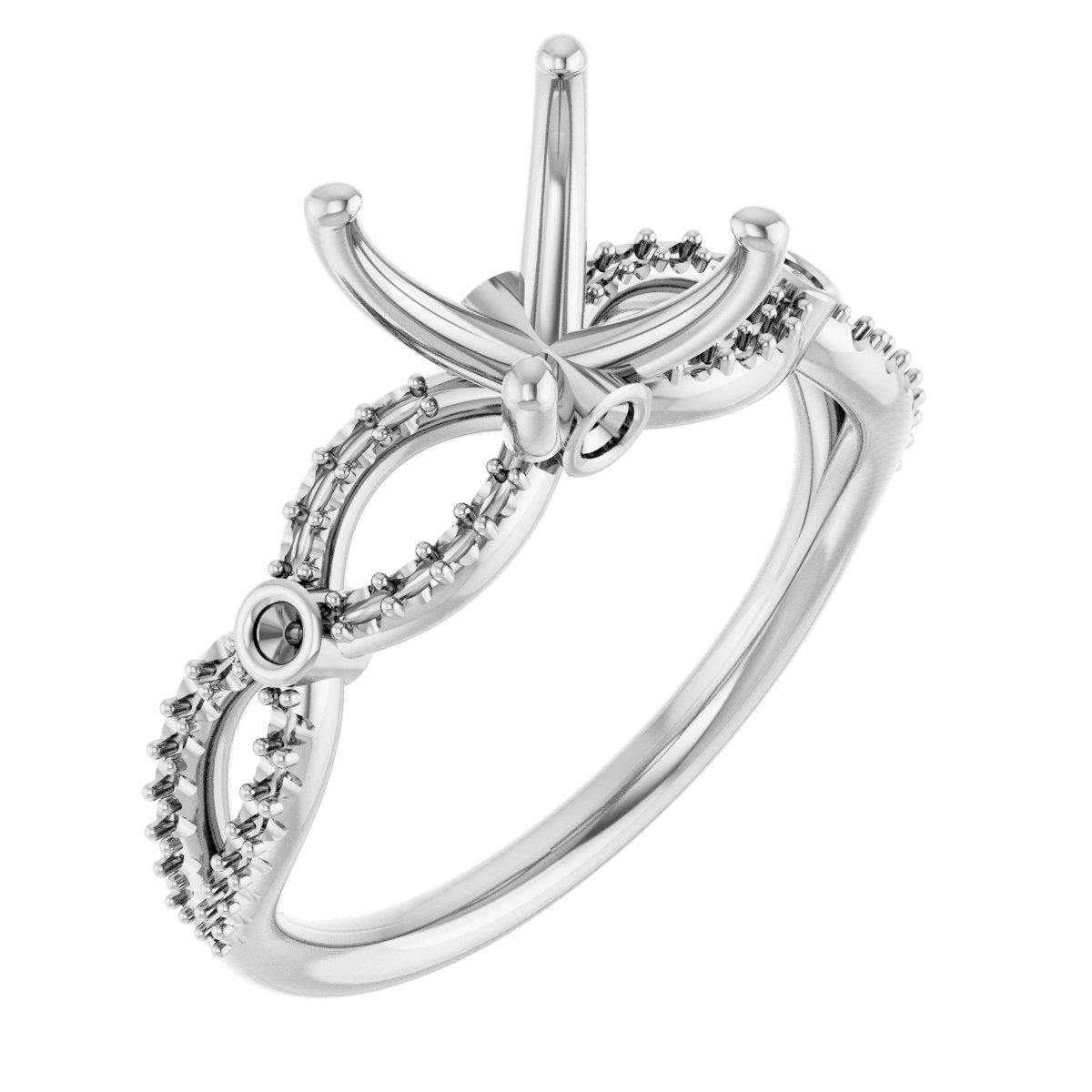 Accented Infinity-Inspired Engagement Ring