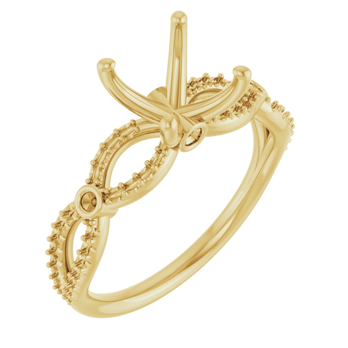 Accented Infinity-Inspired Engagement Ring