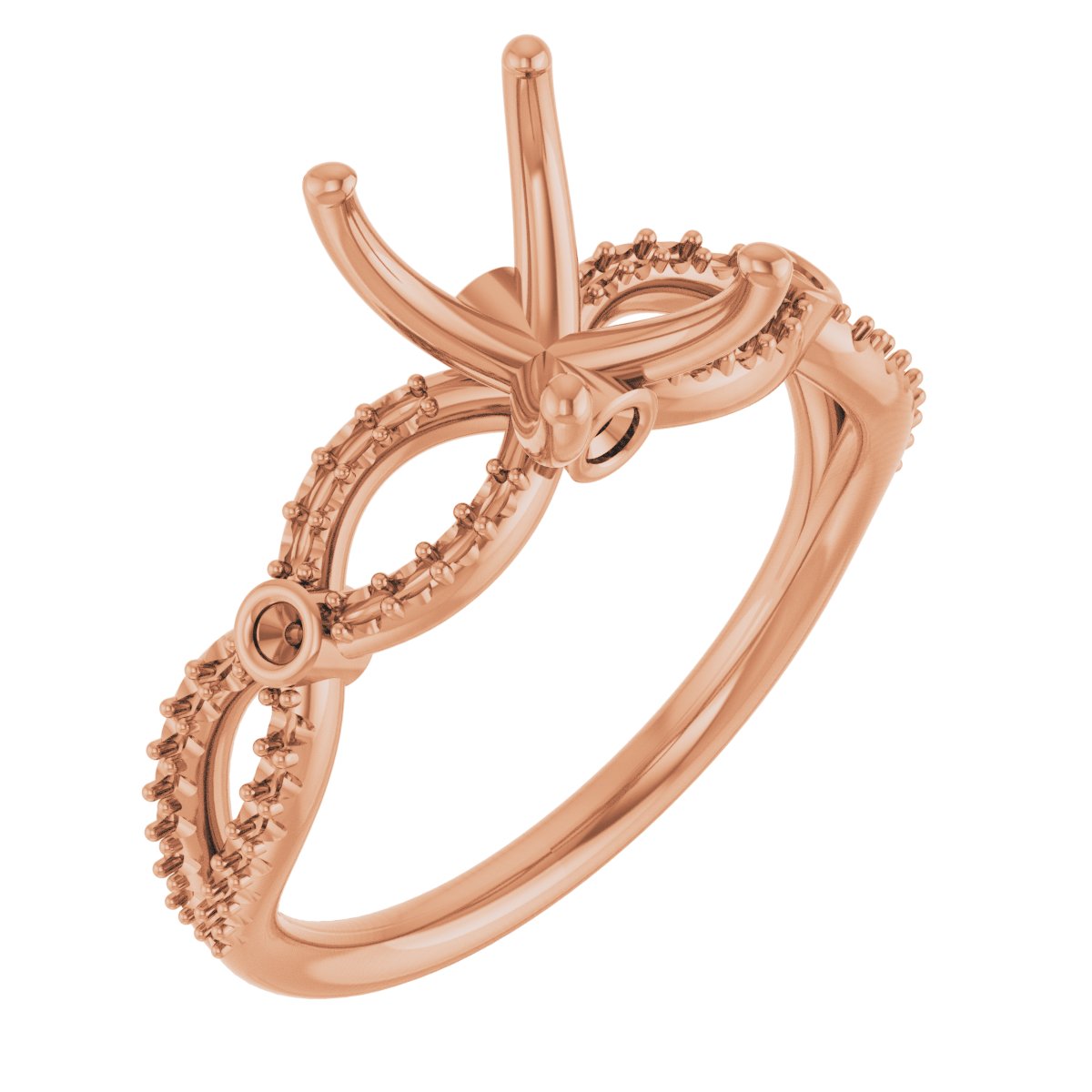 Accented Infinity-Inspired Engagement Ring