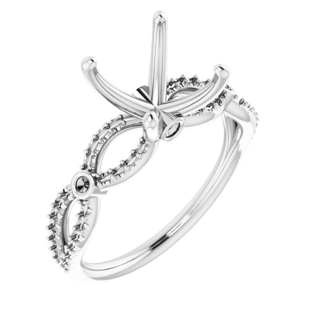 Accented Infinity-Inspired Engagement Ring