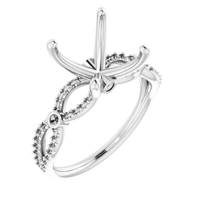 Accented Infinity-Inspired Engagement Ring
