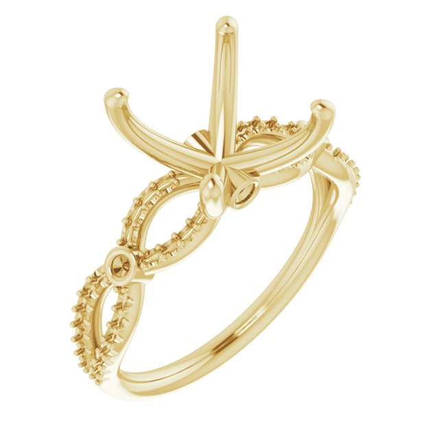 Accented Infinity-Inspired Engagement Ring
