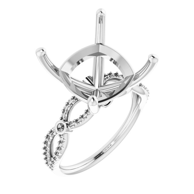 Accented Infinity-Inspired Engagement Ring