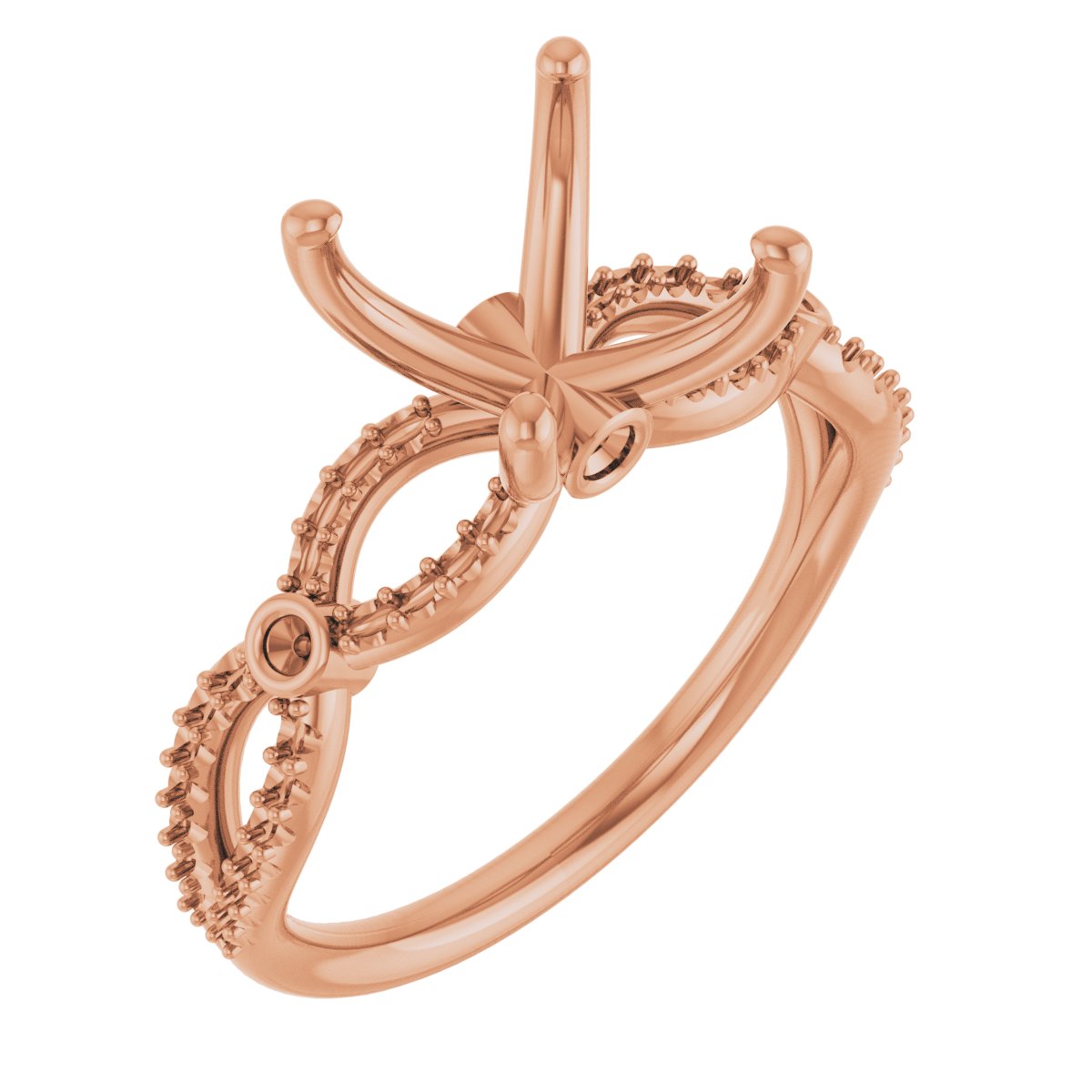 Accented Infinity-Inspired Engagement Ring