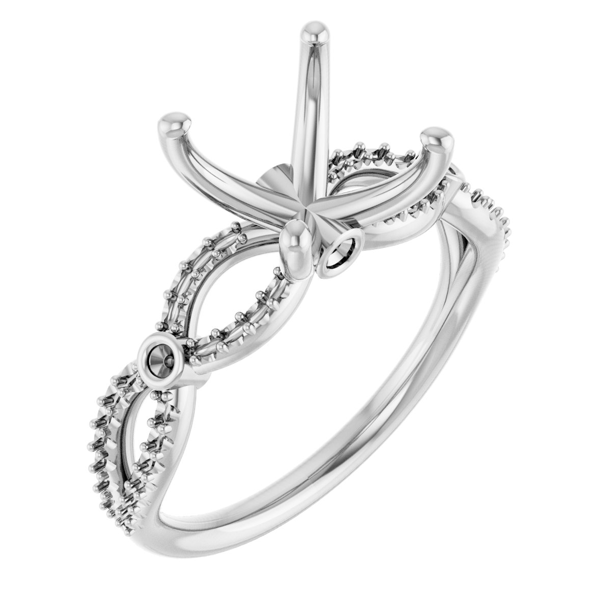 Accented Infinity-Inspired Engagement Ring