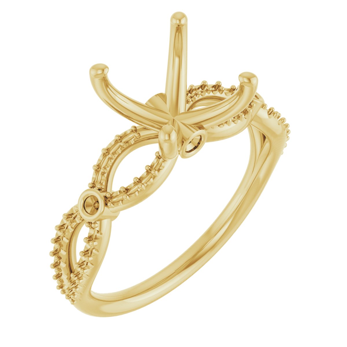 Accented Infinity-Inspired Engagement Ring