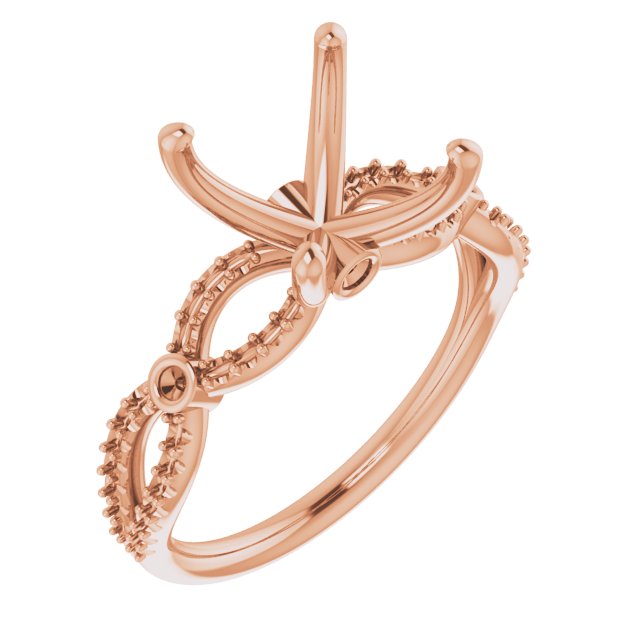 Accented Infinity-Inspired Engagement Ring