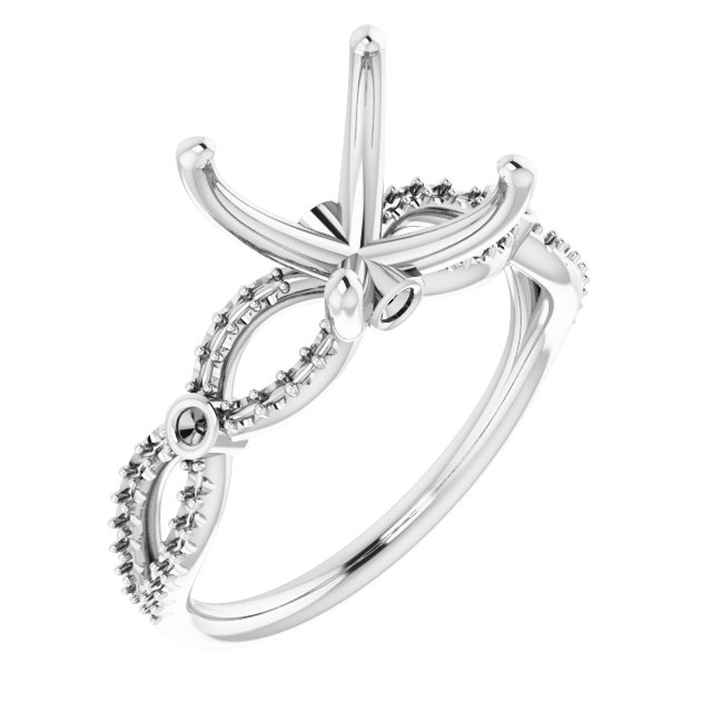 Accented Infinity-Inspired Engagement Ring