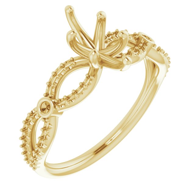 Accented Infinity-Inspired Engagement Ring