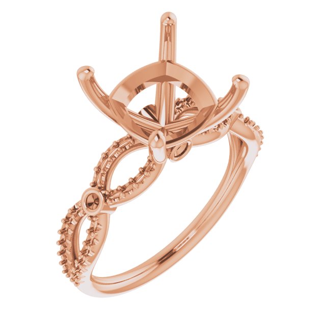 Accented Infinity-Inspired Engagement Ring