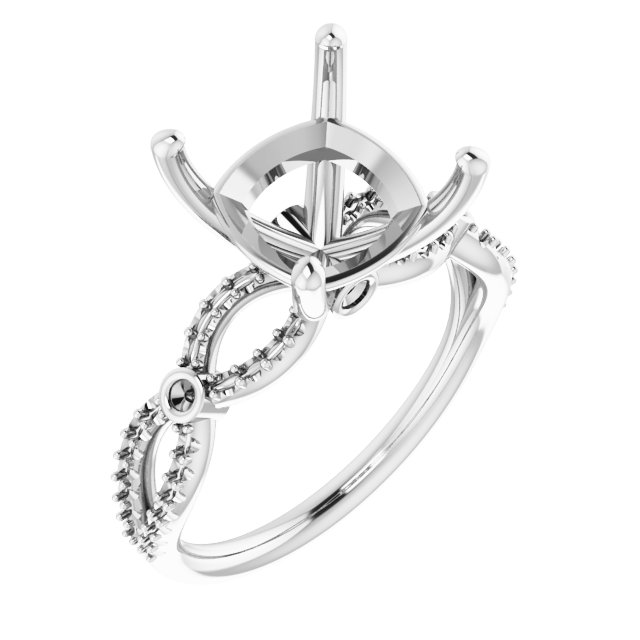 Accented Infinity-Inspired Engagement Ring