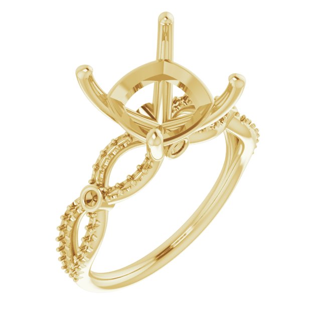 Accented Infinity-Inspired Engagement Ring