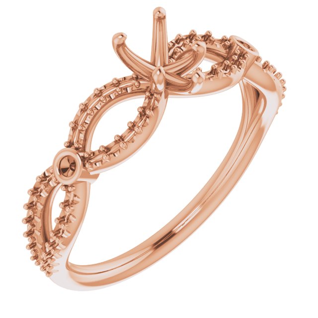 Accented Infinity-Inspired Engagement Ring