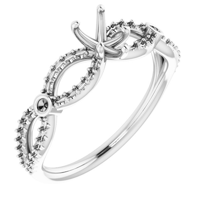 Accented Infinity-Inspired Engagement Ring