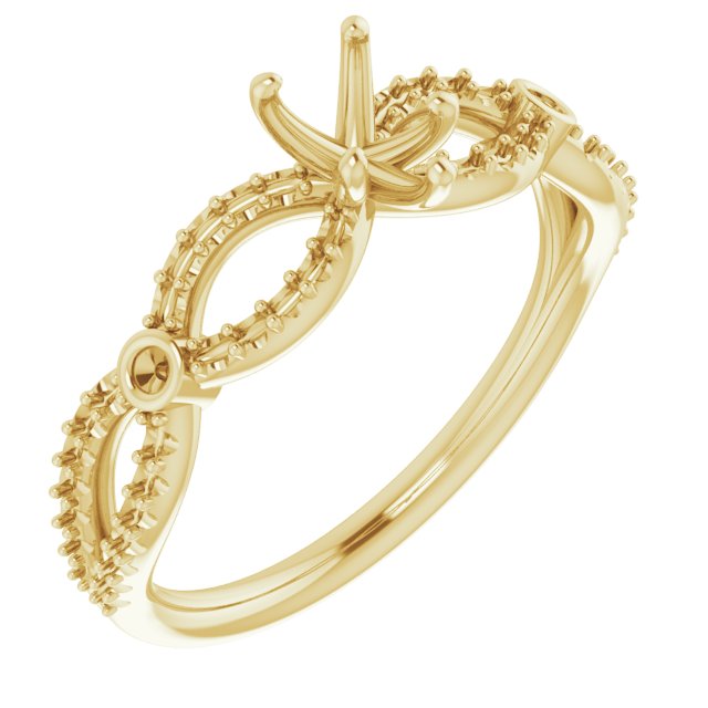 Accented Infinity-Inspired Engagement Ring