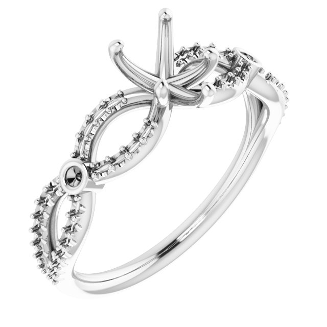 Accented Infinity-Inspired Engagement Ring