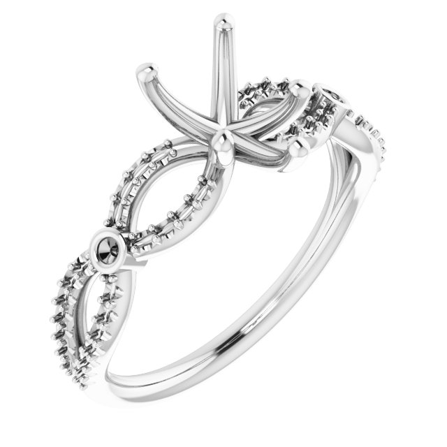 Accented Infinity-Inspired Engagement Ring