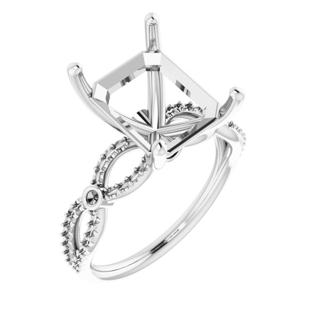 Accented Infinity-Inspired Engagement Ring