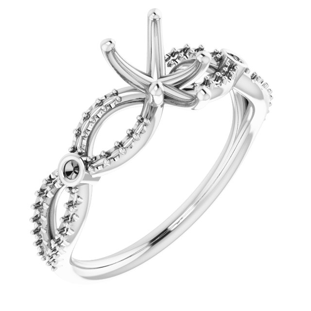Accented Infinity-Inspired Engagement Ring