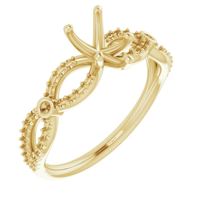 Accented Infinity-Inspired Engagement Ring