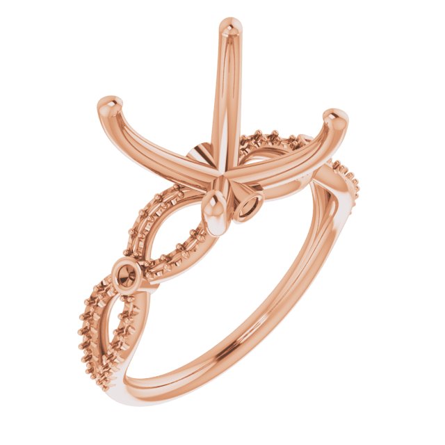Accented Infinity-Inspired Engagement Ring