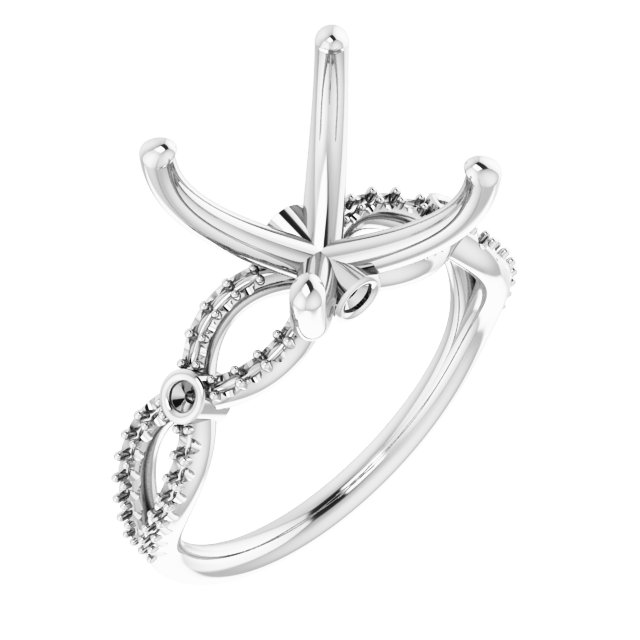Accented Infinity-Inspired Engagement Ring