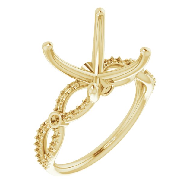 Accented Infinity-Inspired Engagement Ring