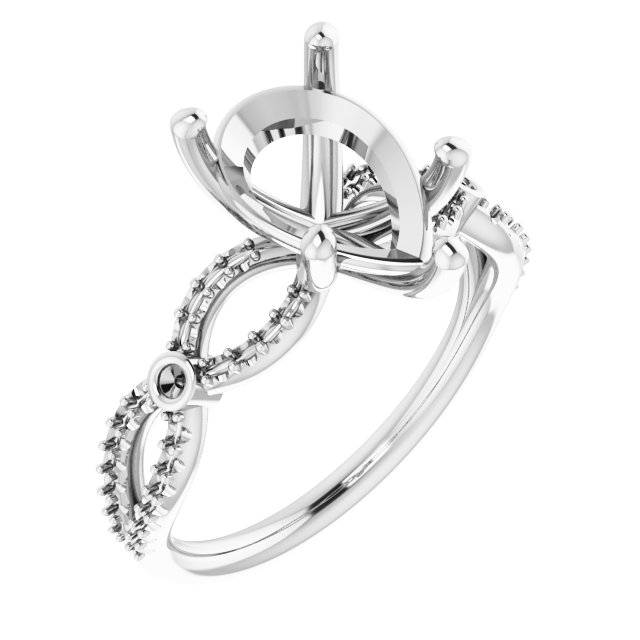 Accented Infinity-Inspired Engagement Ring
