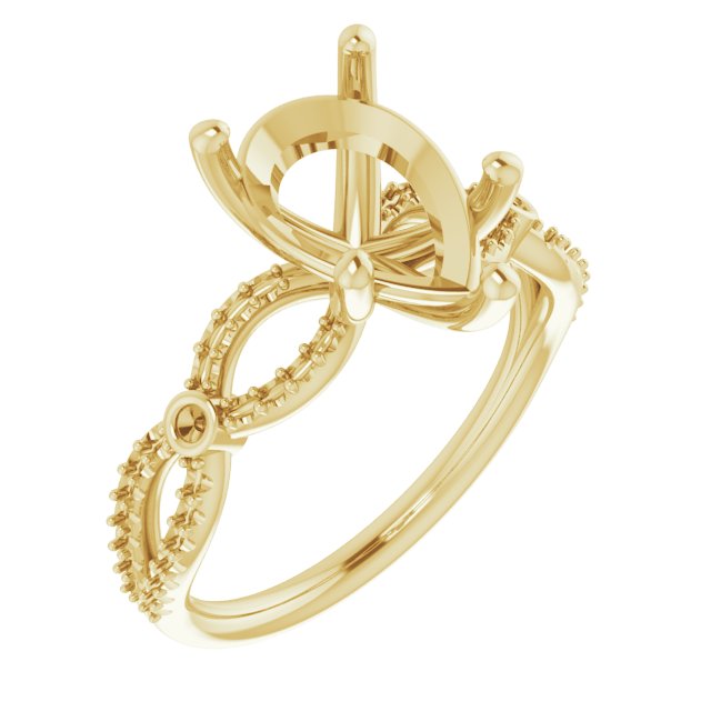 Accented Infinity-Inspired Engagement Ring