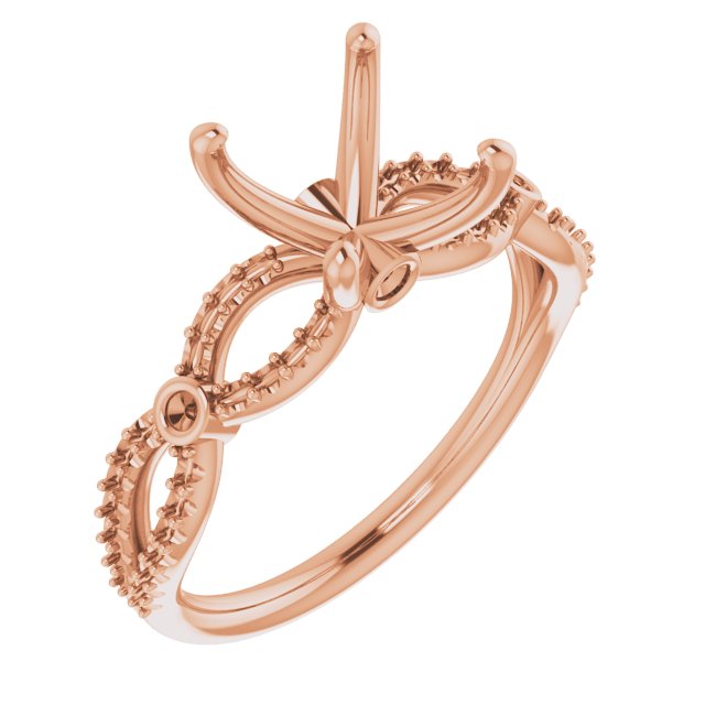 Accented Infinity-Inspired Engagement Ring