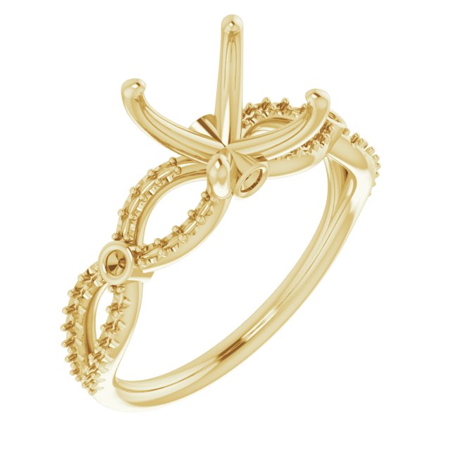 Accented Infinity-Inspired Engagement Ring