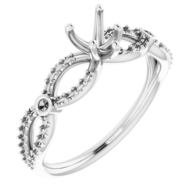 Accented Infinity-Inspired Engagement Ring