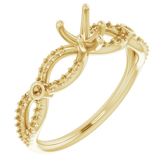 Accented Infinity-Inspired Engagement Ring