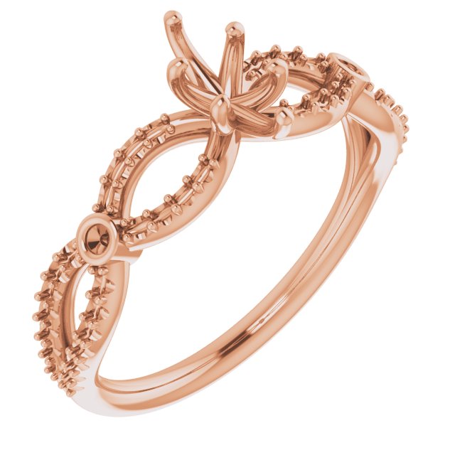 Accented Infinity-Inspired Engagement Ring