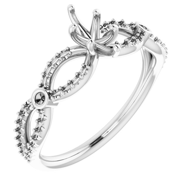 Accented Infinity-Inspired Engagement Ring
