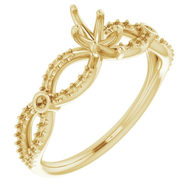 Accented Infinity-Inspired Engagement Ring