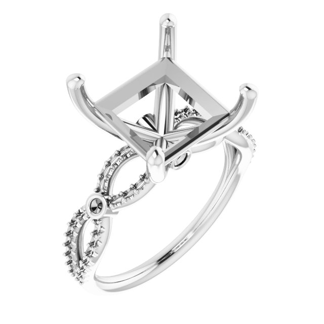 Accented Infinity-Inspired Engagement Ring