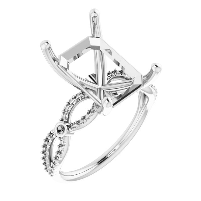 Accented Infinity-Inspired Engagement Ring