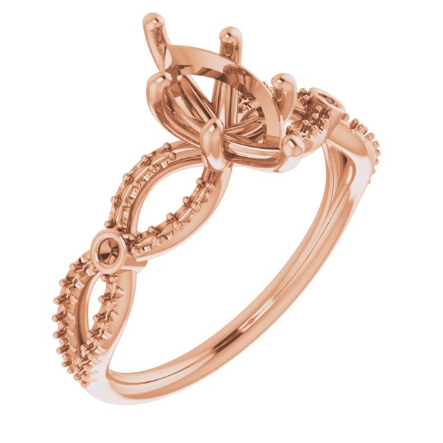 Accented Infinity-Inspired Engagement Ring