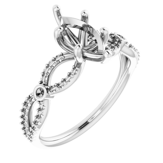 Accented Infinity-Inspired Engagement Ring