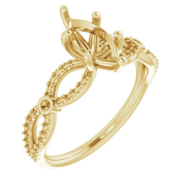 Accented Infinity-Inspired Engagement Ring