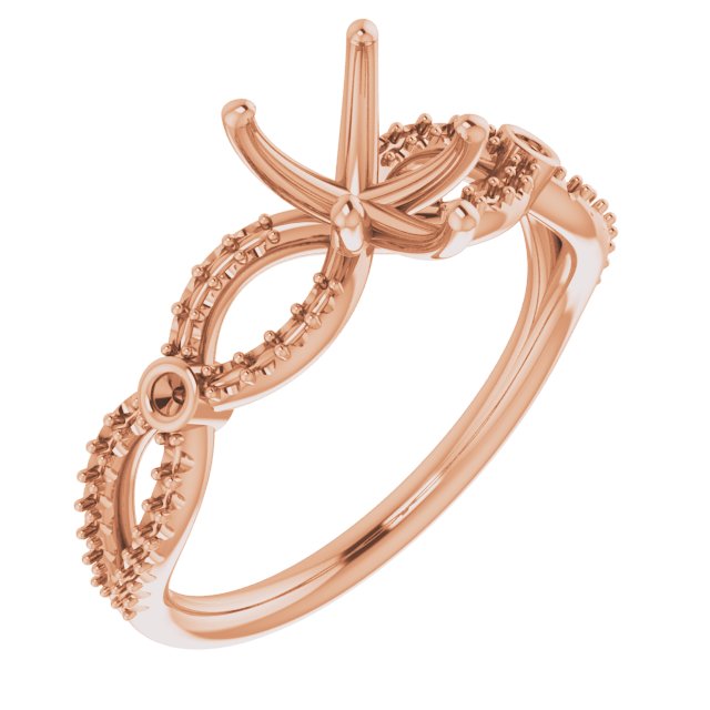 Accented Infinity-Inspired Engagement Ring