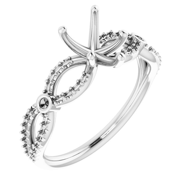 Accented Infinity-Inspired Engagement Ring