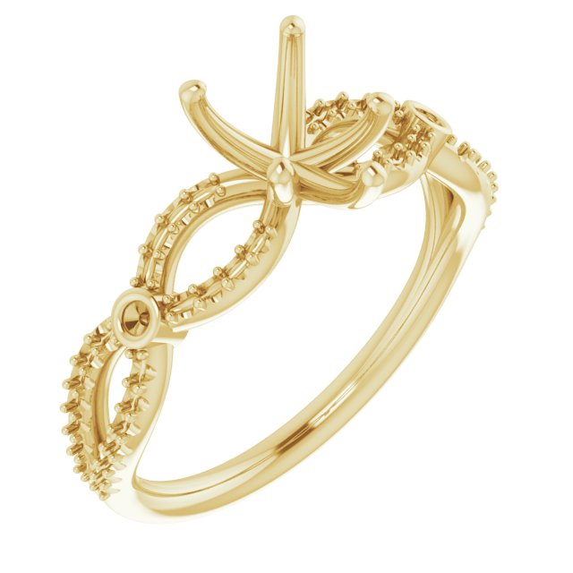 Accented Infinity-Inspired Engagement Ring