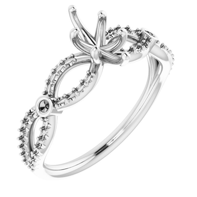 Accented Infinity-Inspired Engagement Ring