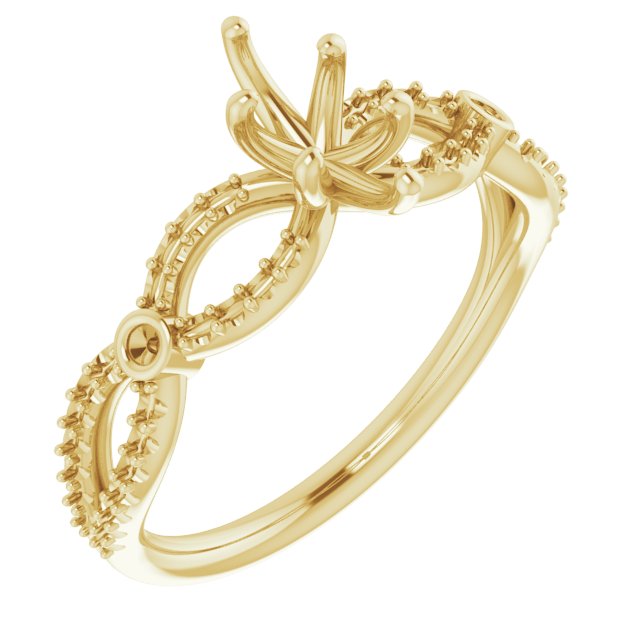 Accented Infinity-Inspired Engagement Ring