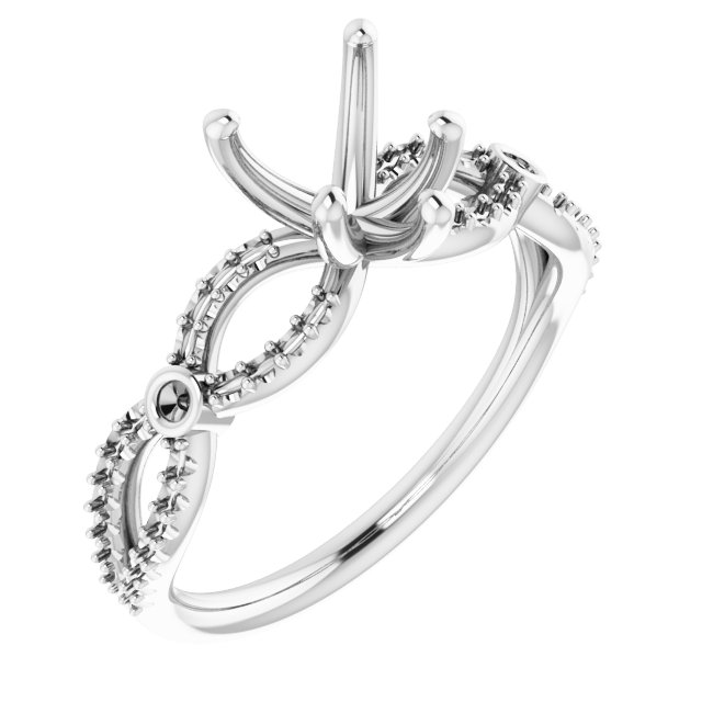 Accented Infinity-Inspired Engagement Ring