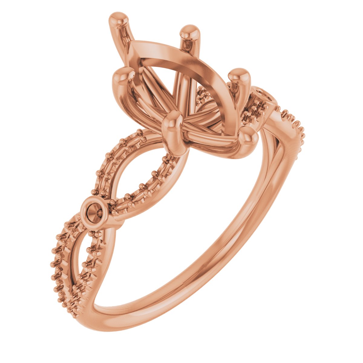Accented Infinity-Inspired Engagement Ring