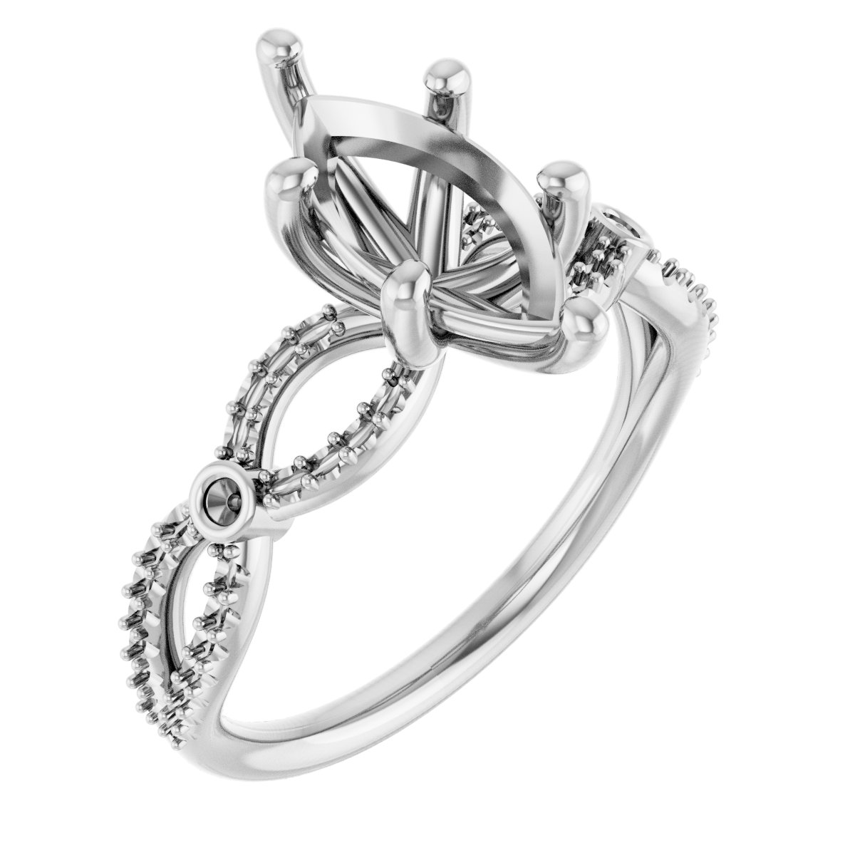 Accented Infinity-Inspired Engagement Ring