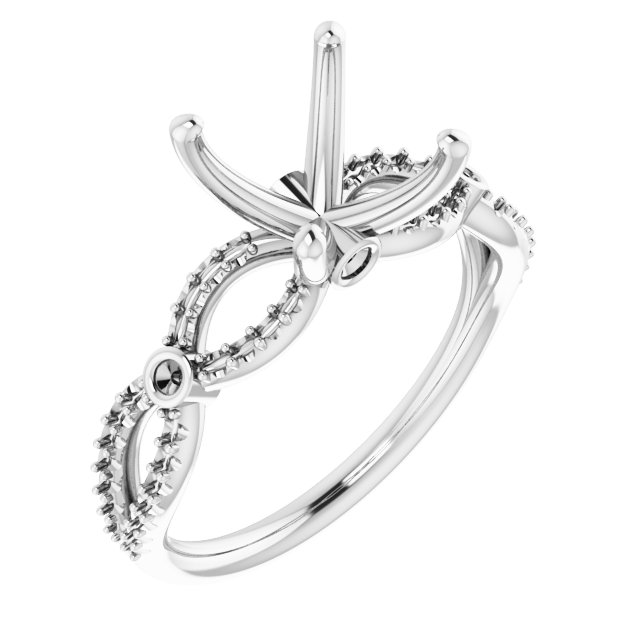 Accented Infinity-Inspired Engagement Ring